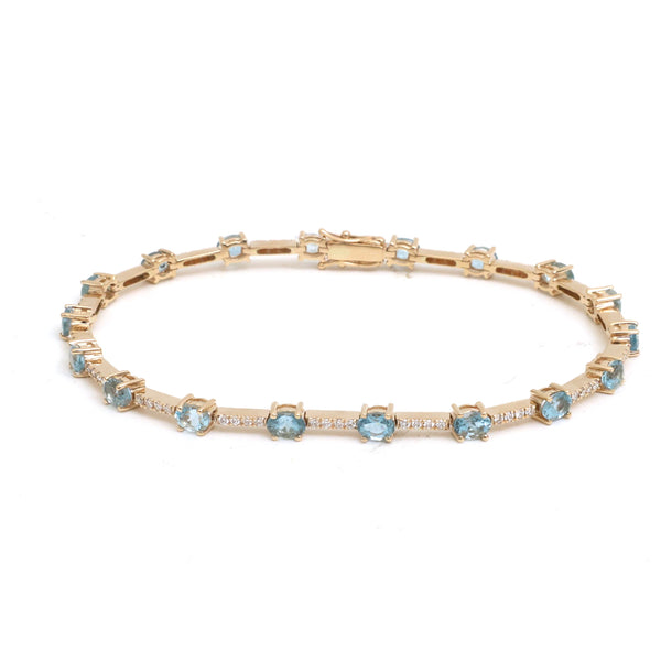 Aquamarine Diamond Bracelet