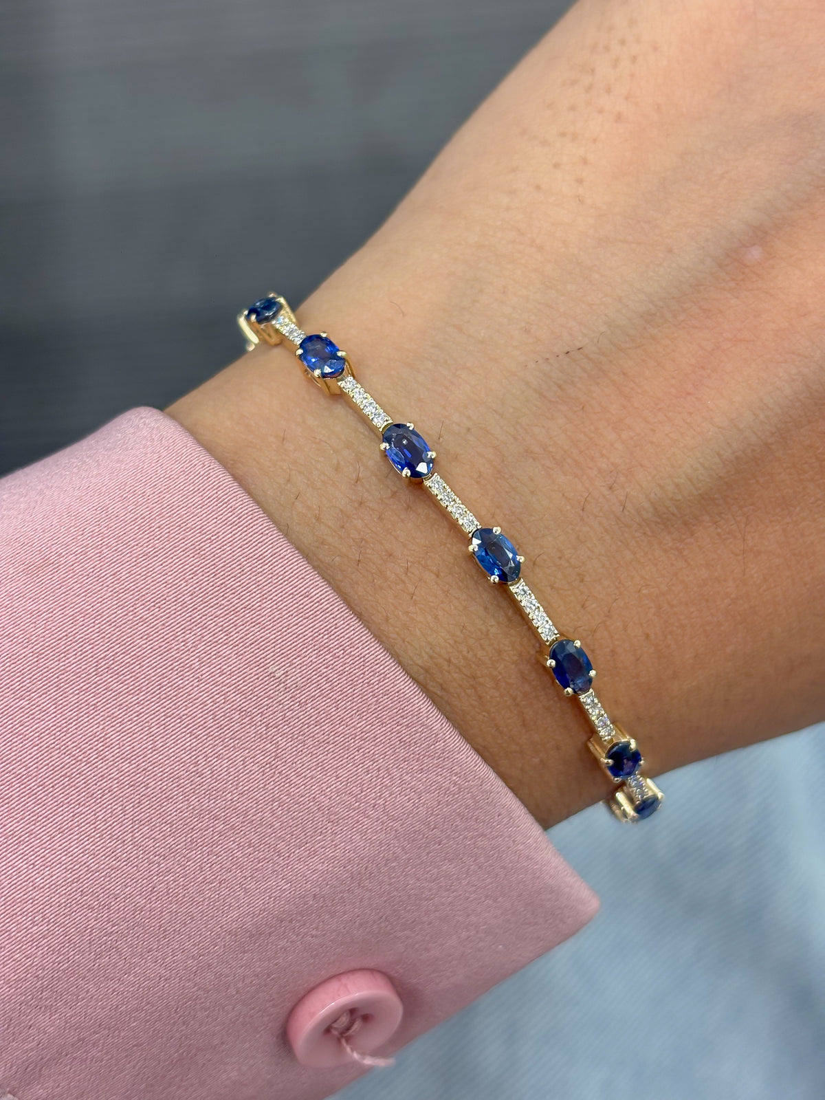 Blue Sapphire Diamond Bracelet