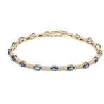 Blue Sapphire Diamond Bracelet