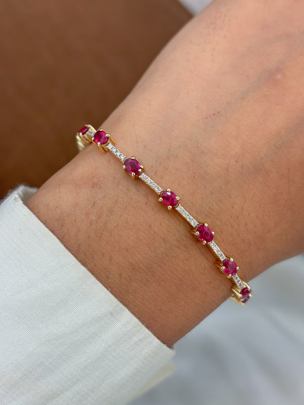 Ruby Diamond Bracelet