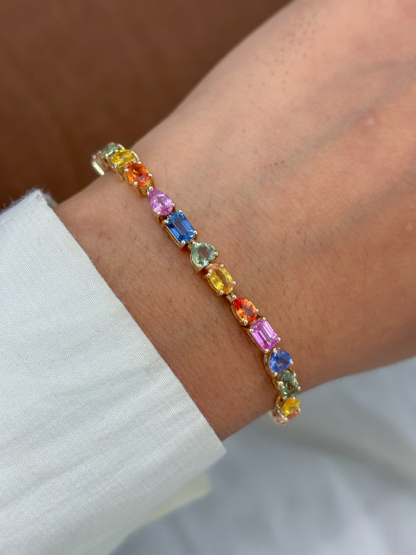 Rainbow Sapphire Bracelet