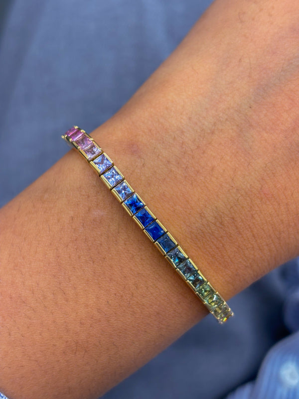 Rainbow Sapphire Bracelet
