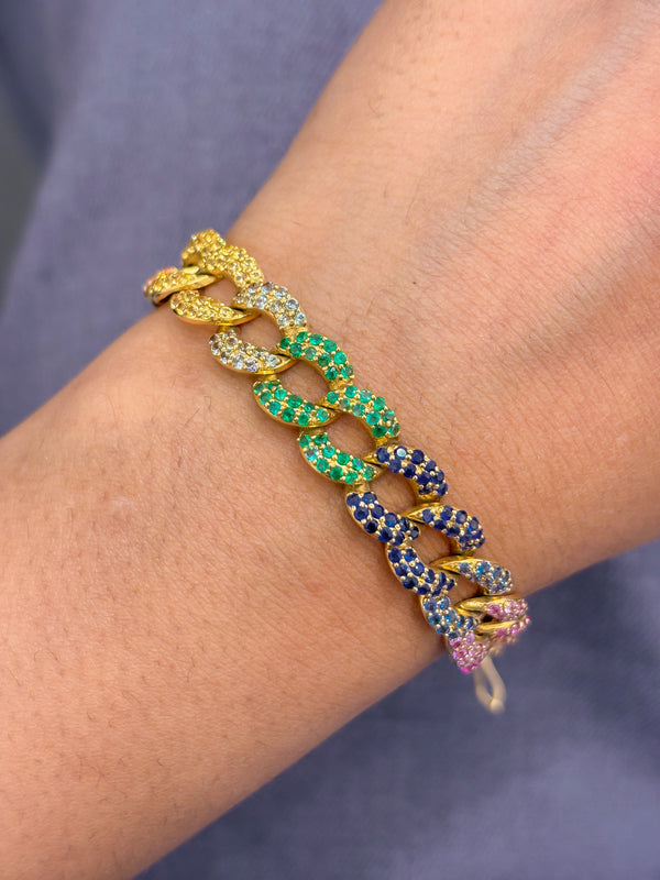 Rainbow Sapphire Bracelet