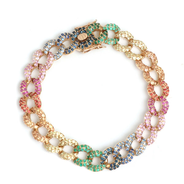 Rainbow Sapphire Bracelet