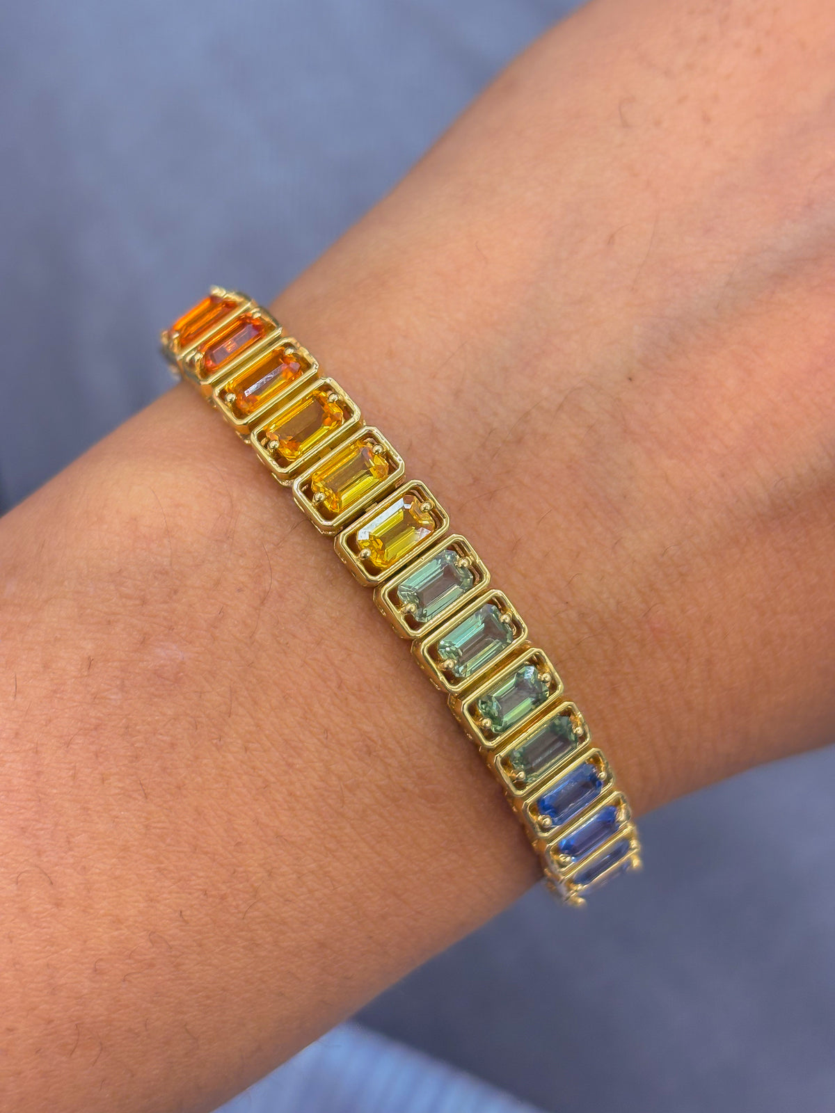 Rainbow Sapphire Bracelet