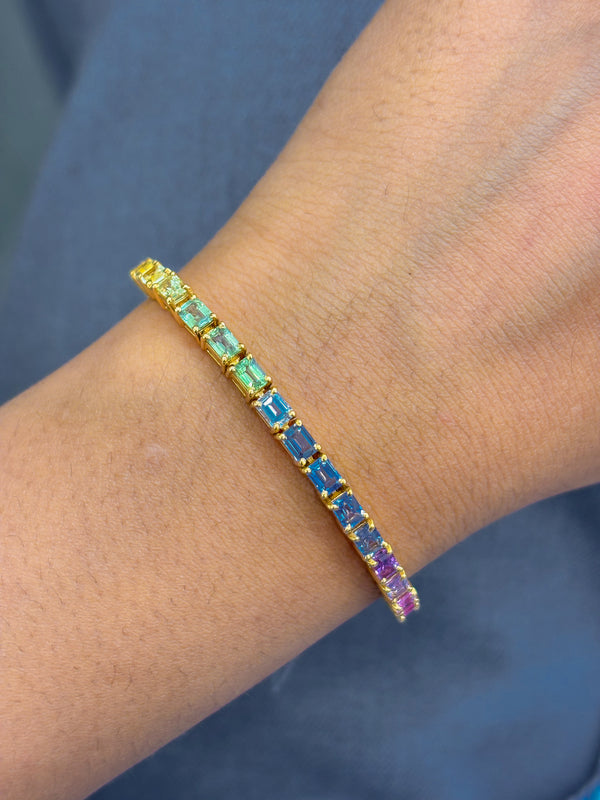 Rainbow Sapphire Bracelet