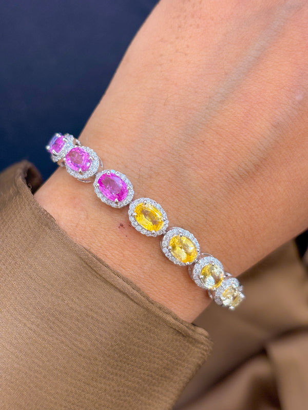 Aquamarine Diamond Bracelet