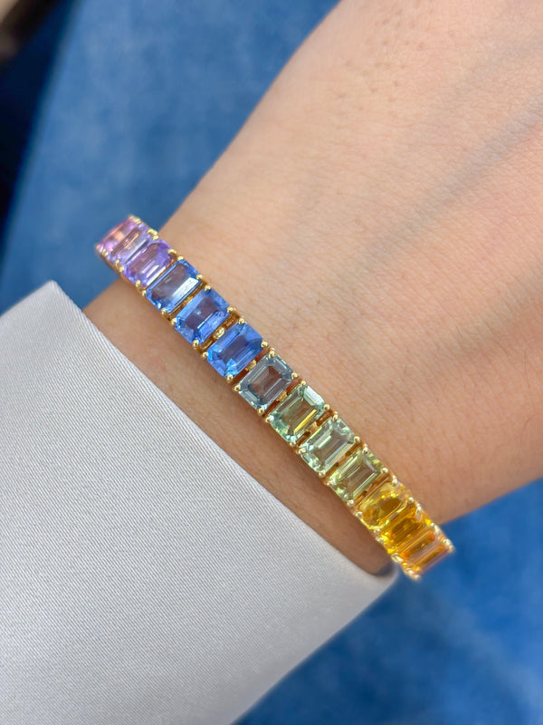 Rainbow Sapphire Bracelet