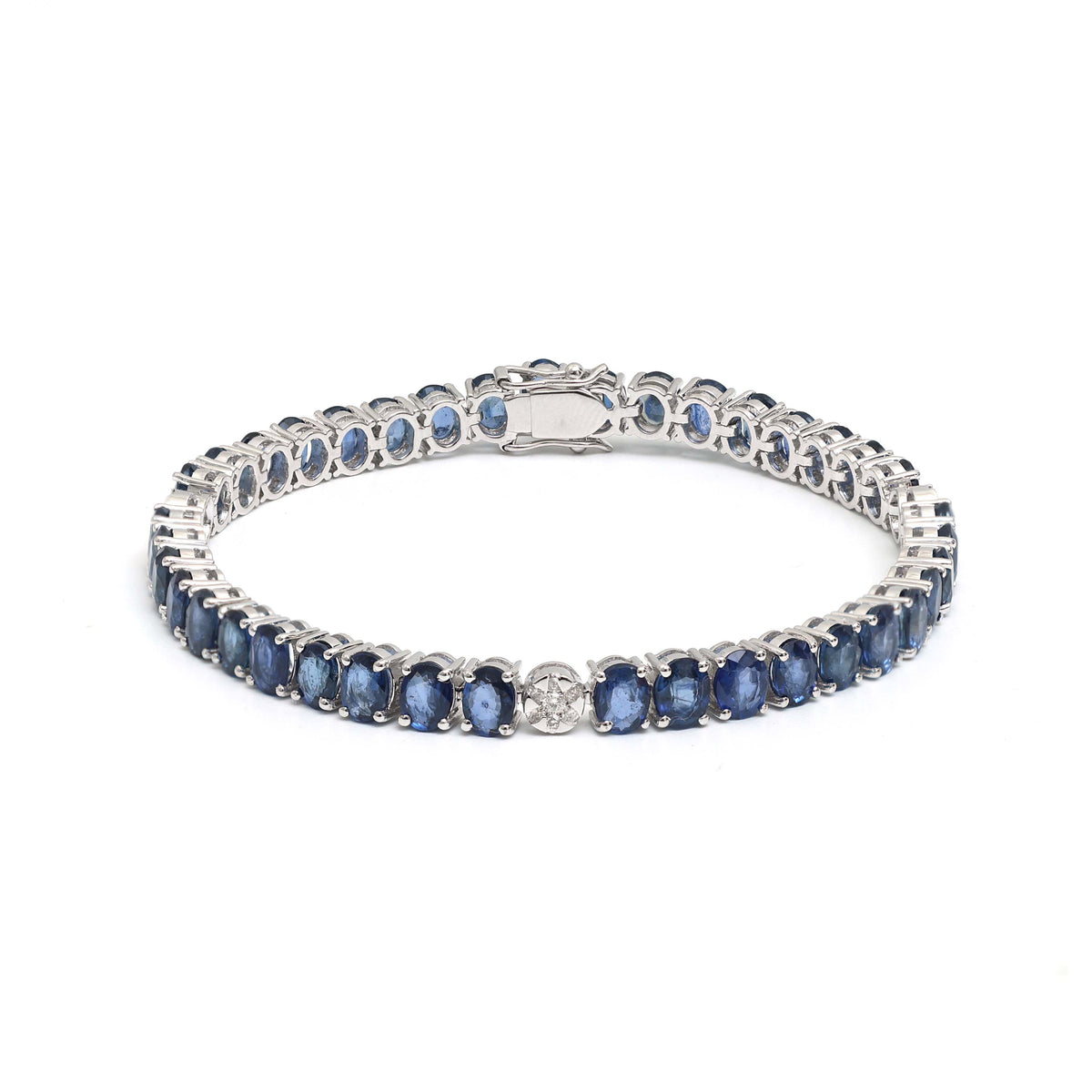 Blue Sapphire Diamond Bracelet