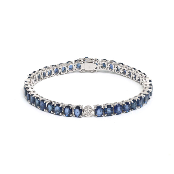 Blue Sapphire Diamond Bracelet