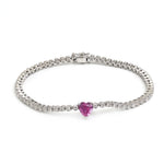 Diamond Pink Sapphire Bracelet