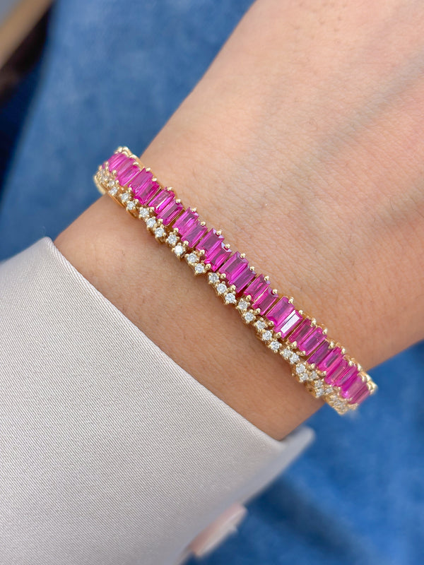 Ruby Diamond Bracelet