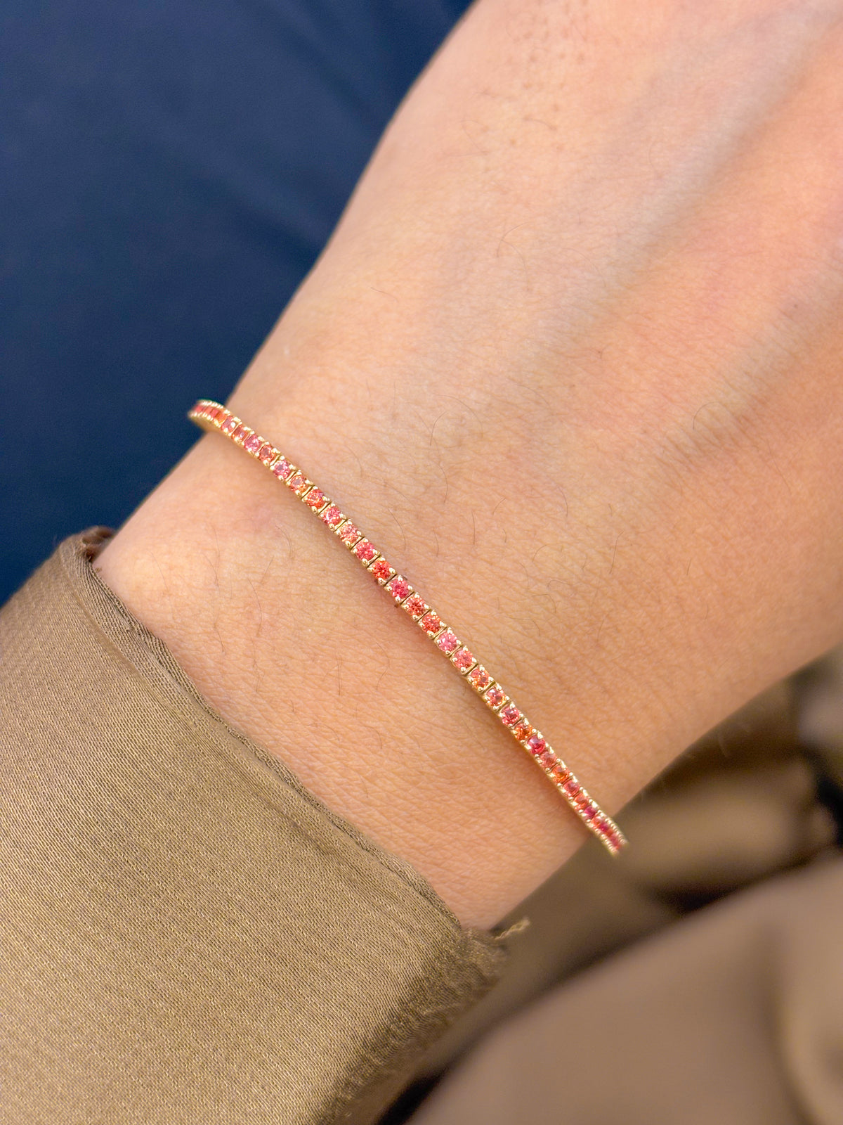 Orange Sapphire Bracelet