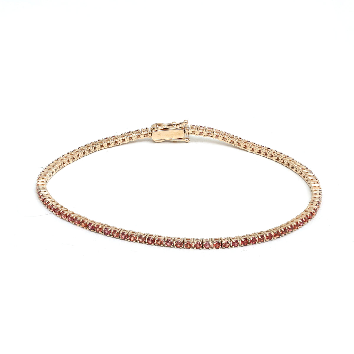 Orange Sapphire Bracelet
