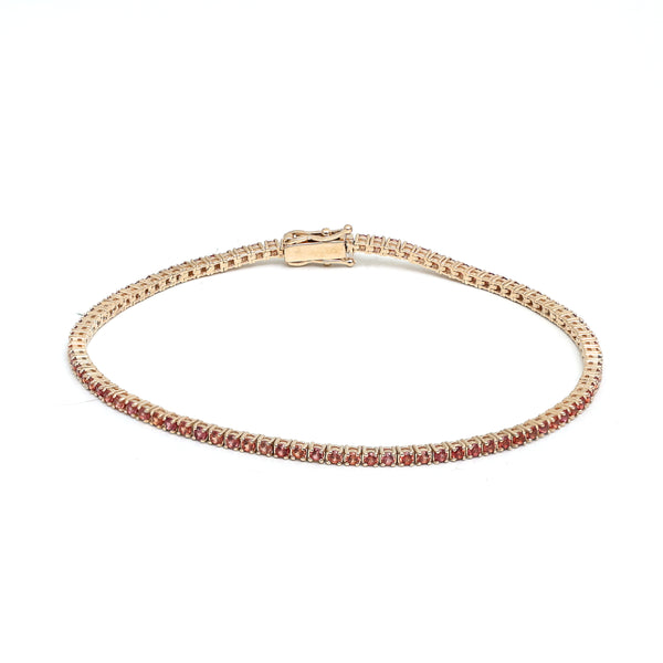 Orange Sapphire Bracelet