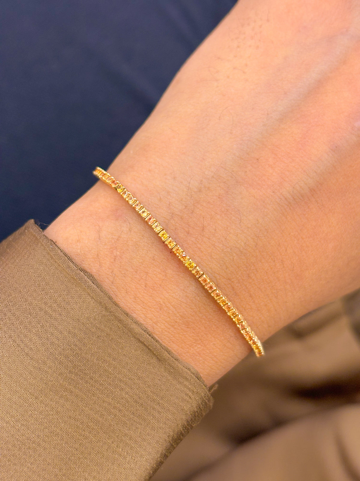 Orange Sapphire Bracelet