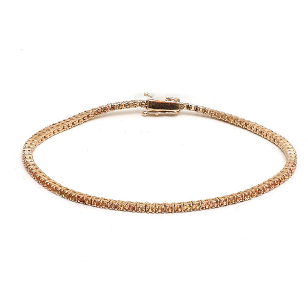 Orange Sapphire Bracelet