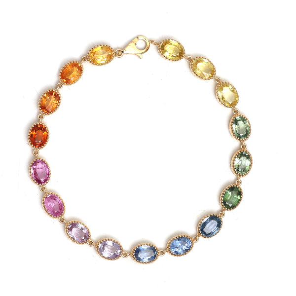Rainbow Sapphire Bracelet
