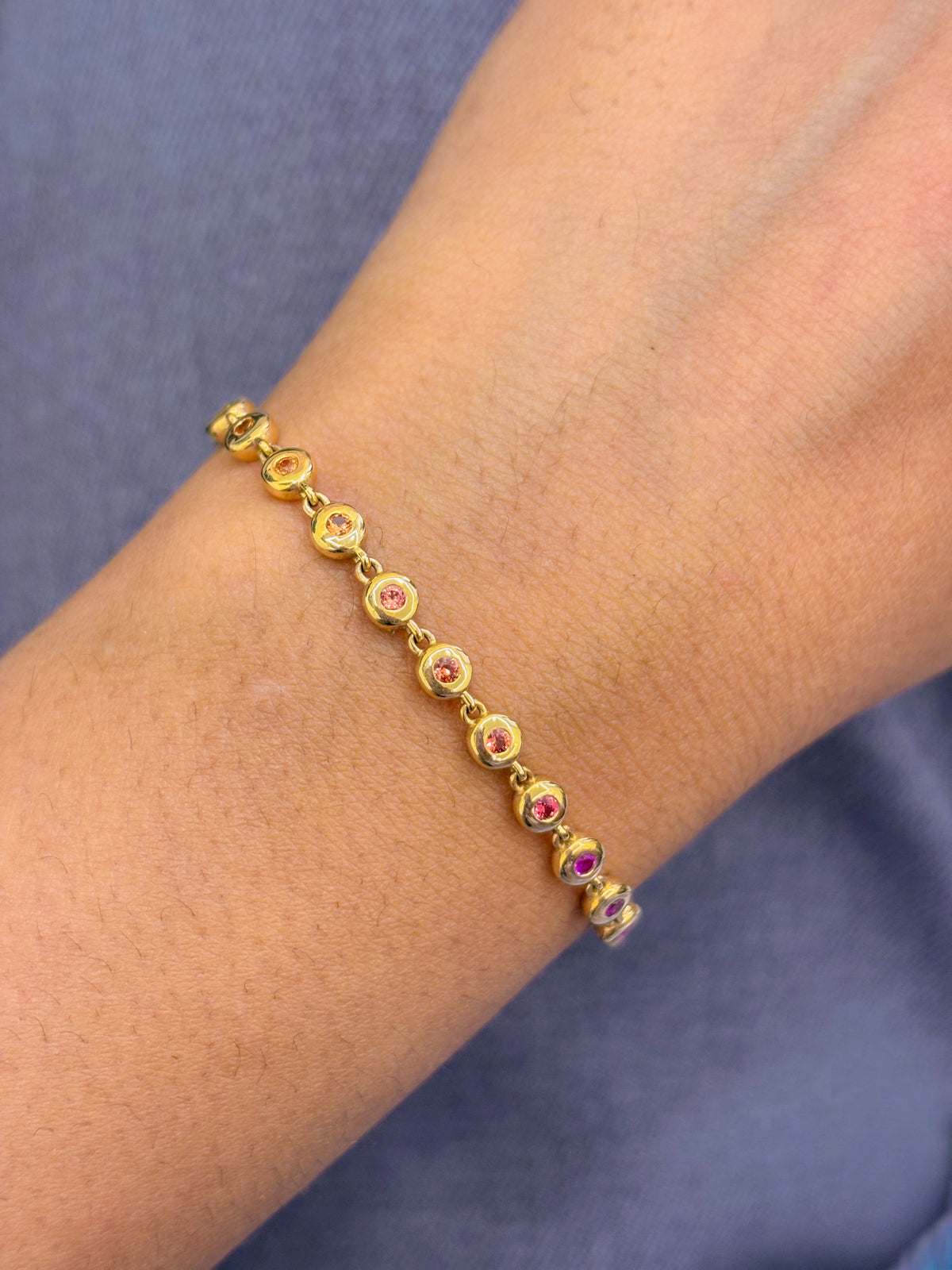 Rainbow Sapphire Bracelet
