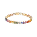 Rainbow Sapphire Diamond Bracelet