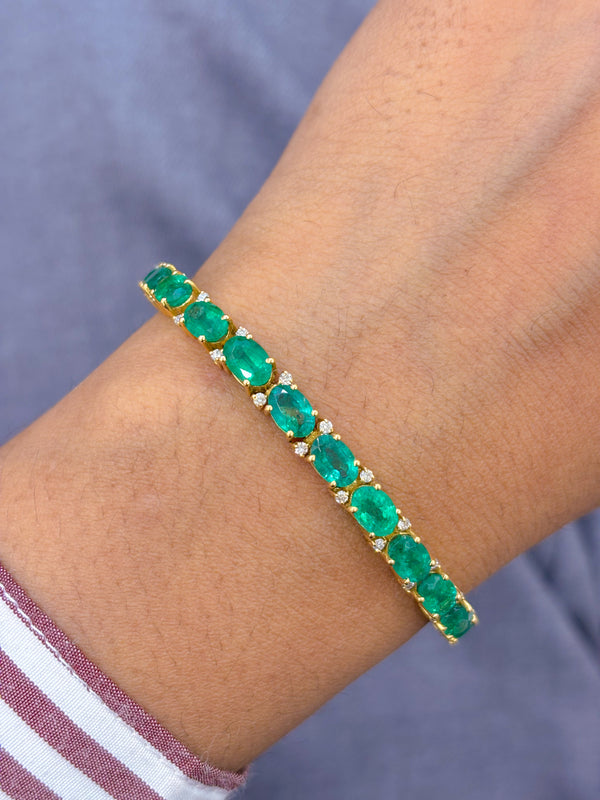 Emerald Diamond Bracelet