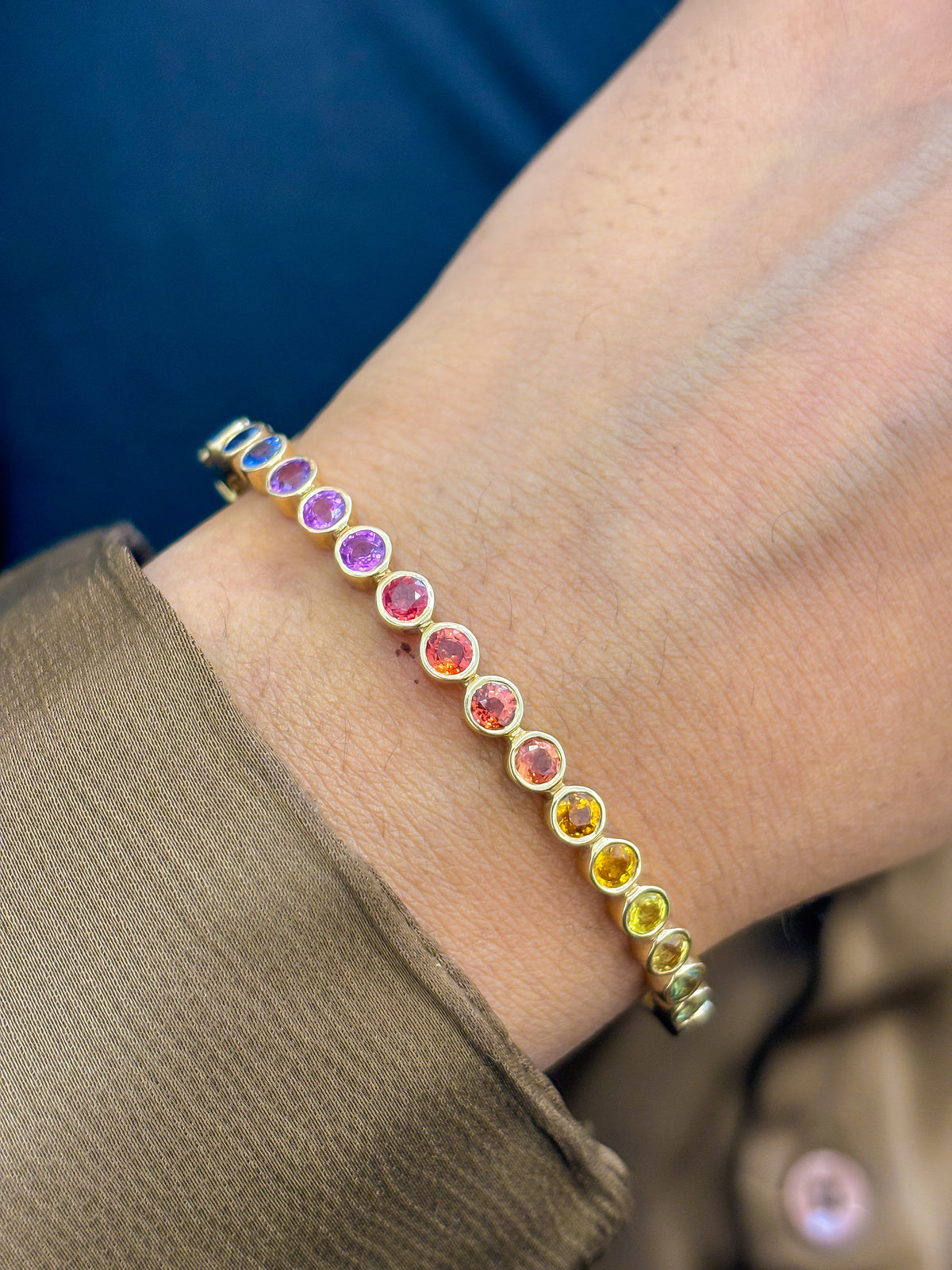 Rainbow Sapphire Bracelet