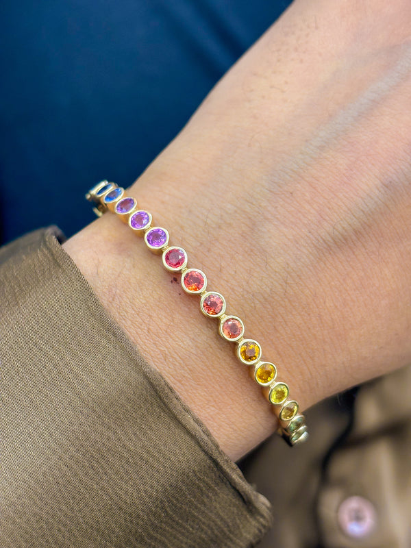 Rainbow Sapphire Bracelet