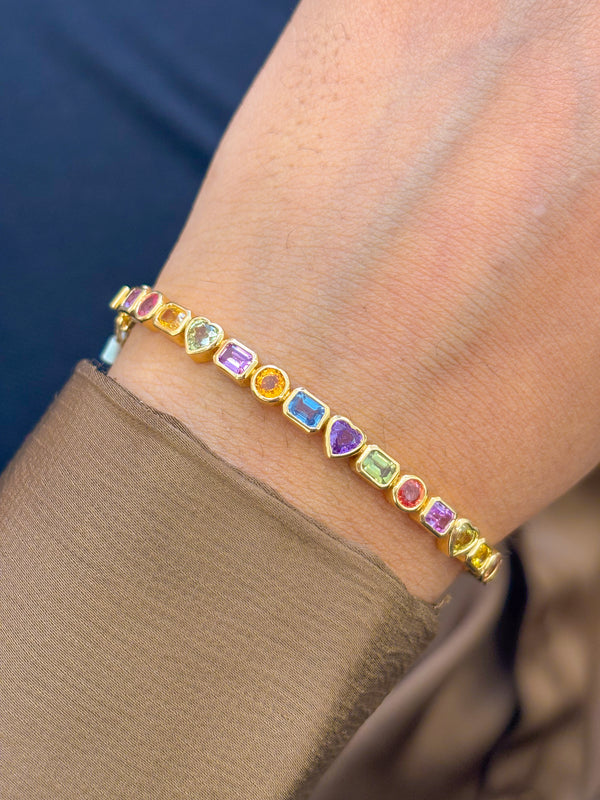 Rainbow Sapphire Bracelet