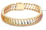 Rainbow Sapphire Diamond Bracelet
