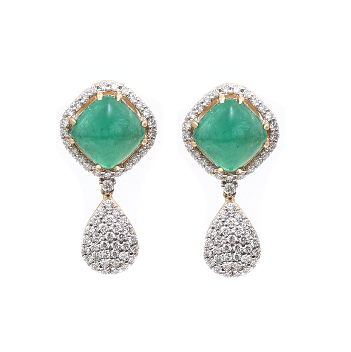 Emerald Diamond Earrings