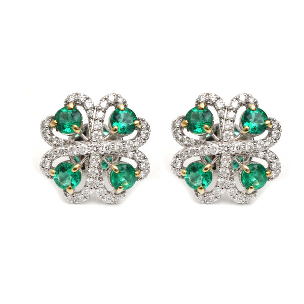 Emerald Diamond Earrings