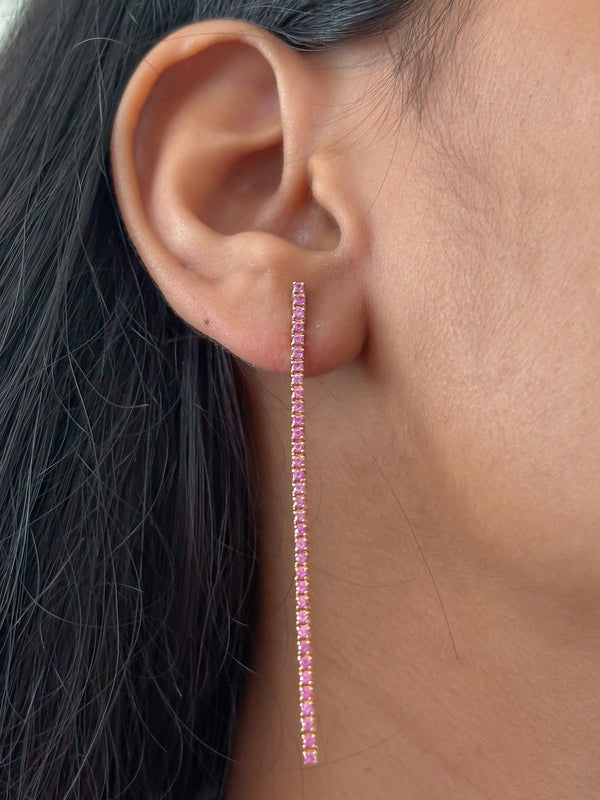 Pink Sapphire Earrings