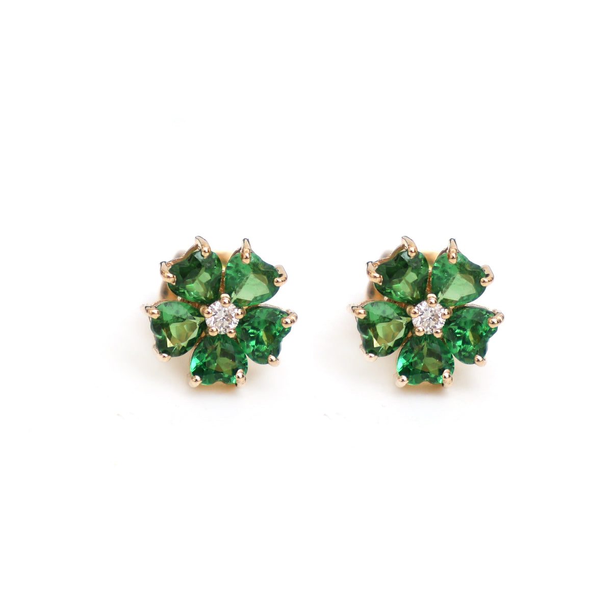 Tsavorite Diamond Earrings