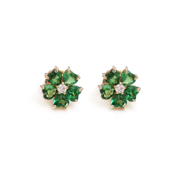 Tsavorite Diamond Earrings