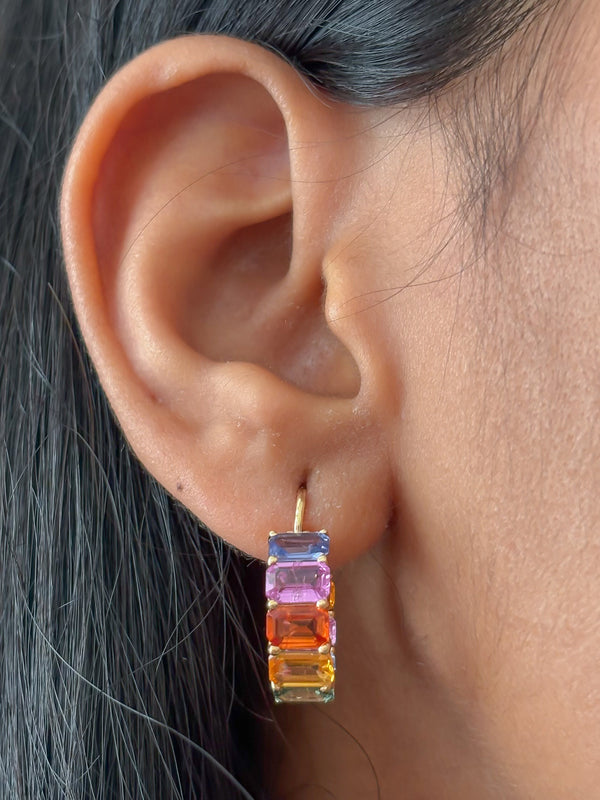Rainbow Sapphire Earrings