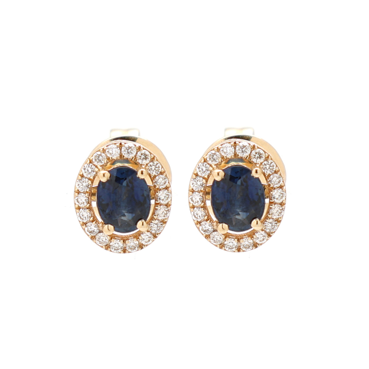 Blue Sapphire Diamond Earrings