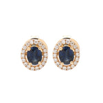 Blue Sapphire Diamond Earrings