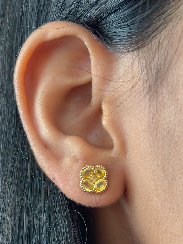 Yellow Sapphire Earrings