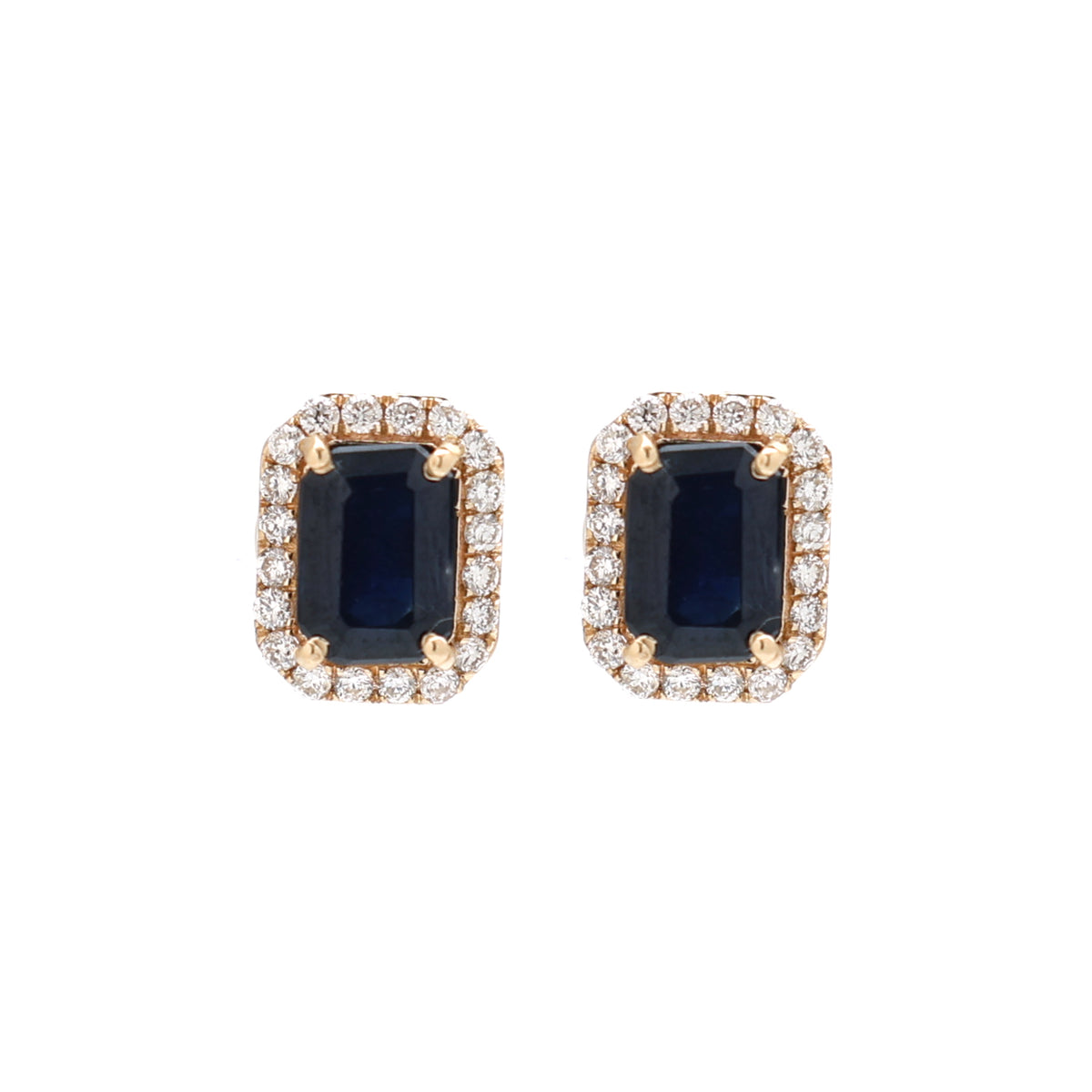 Blue Sapphire Diamond Earrings