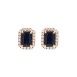 Blue Sapphire Diamond Earrings