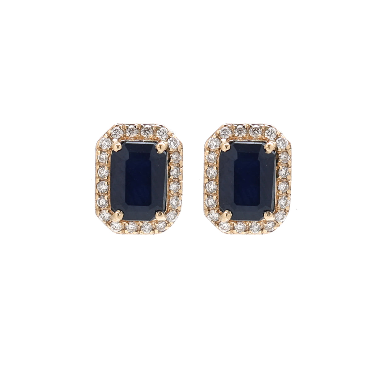 Blue Sapphire Diamond Earrings
