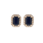 Blue Sapphire Diamond Earrings