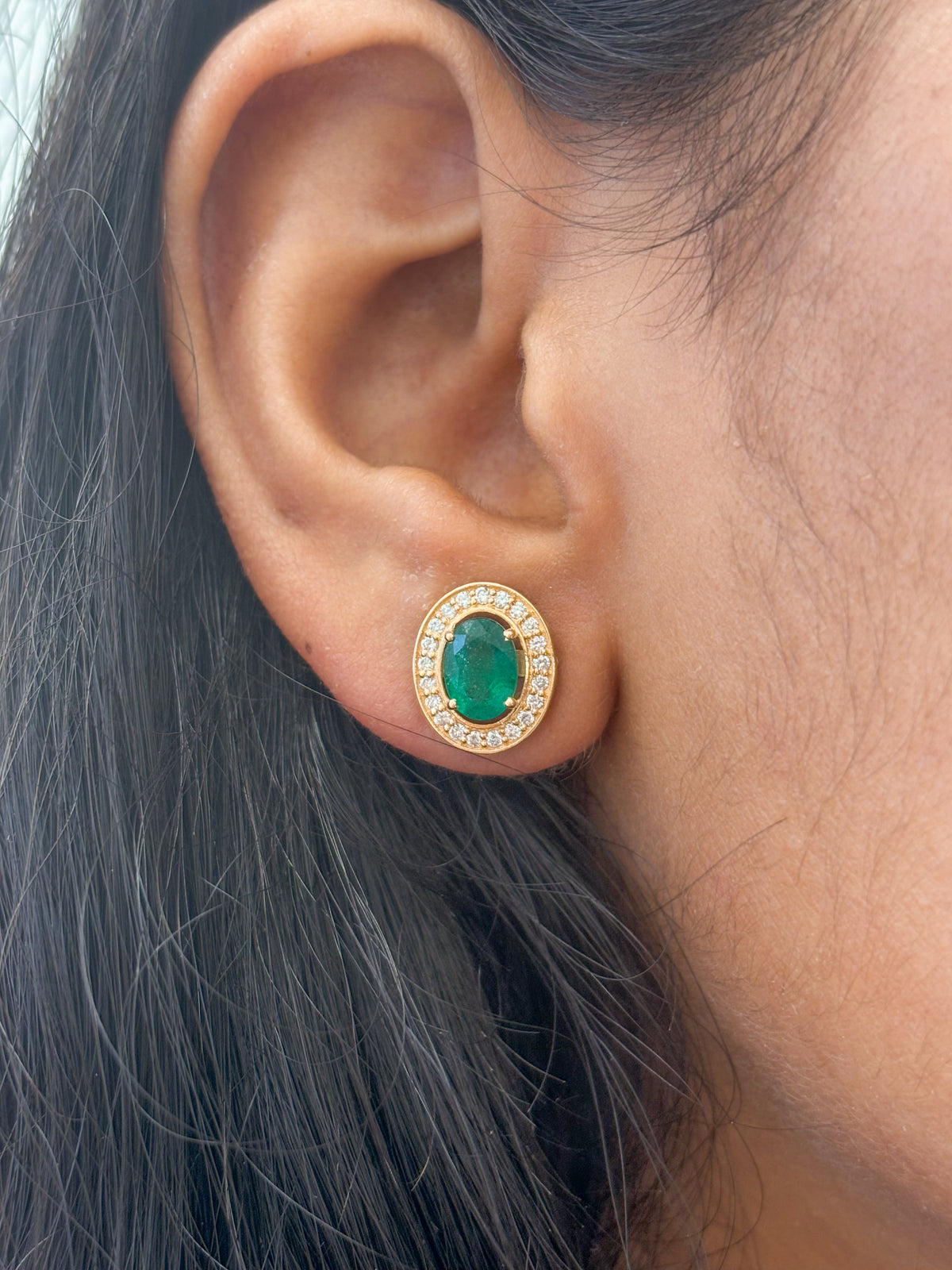 Emerald Diamond Earrings