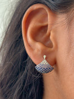 Blue Sapphire Diamond Earrings