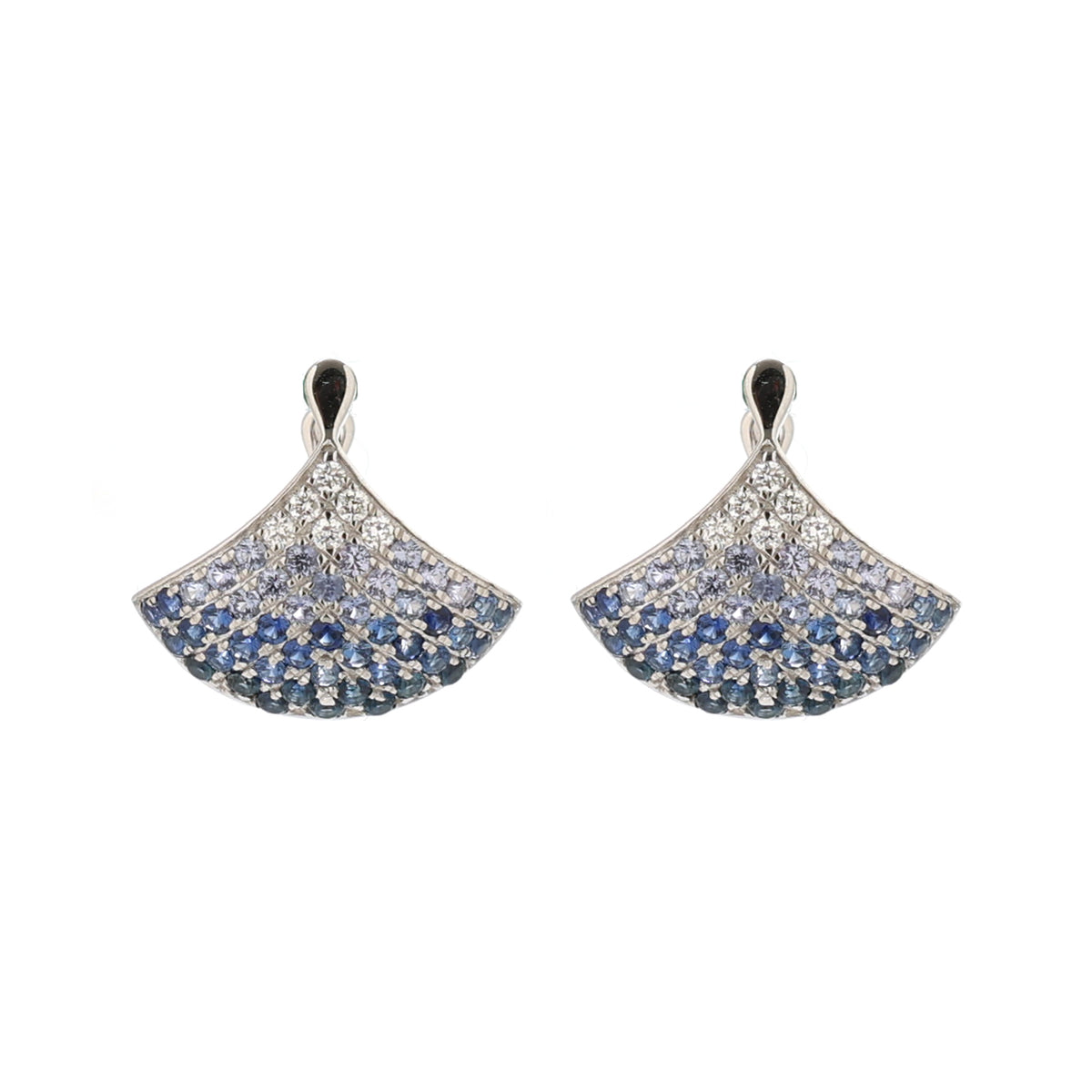 Blue Sapphire Diamond Earrings