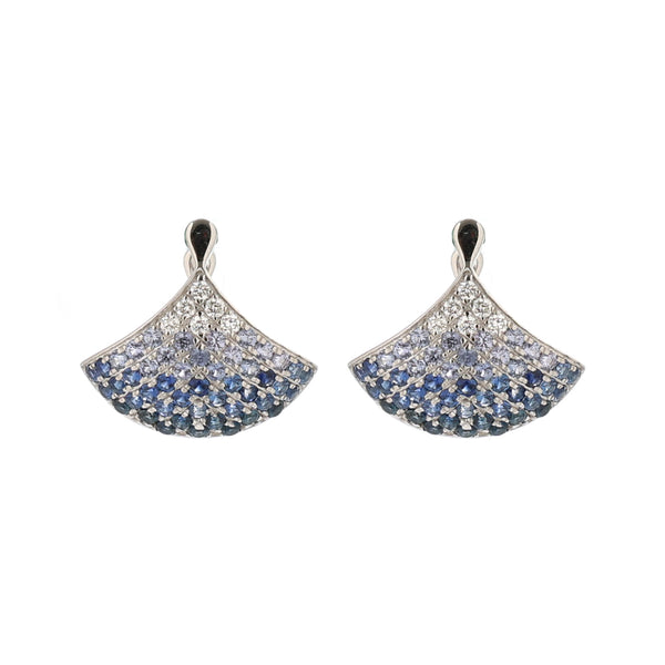 Blue Sapphire Diamond Earrings