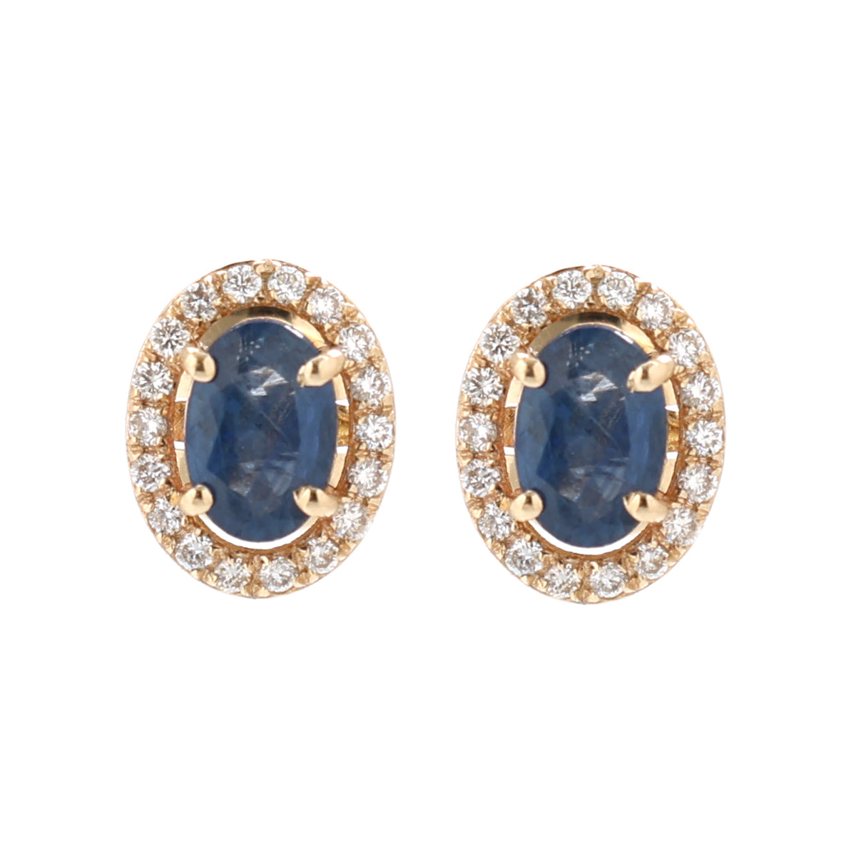 Blue Sapphire Diamond Earrings