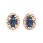 Blue Sapphire Diamond Earrings