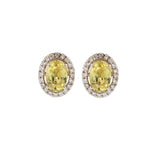 Yellow Sapphire Diamond Earrings