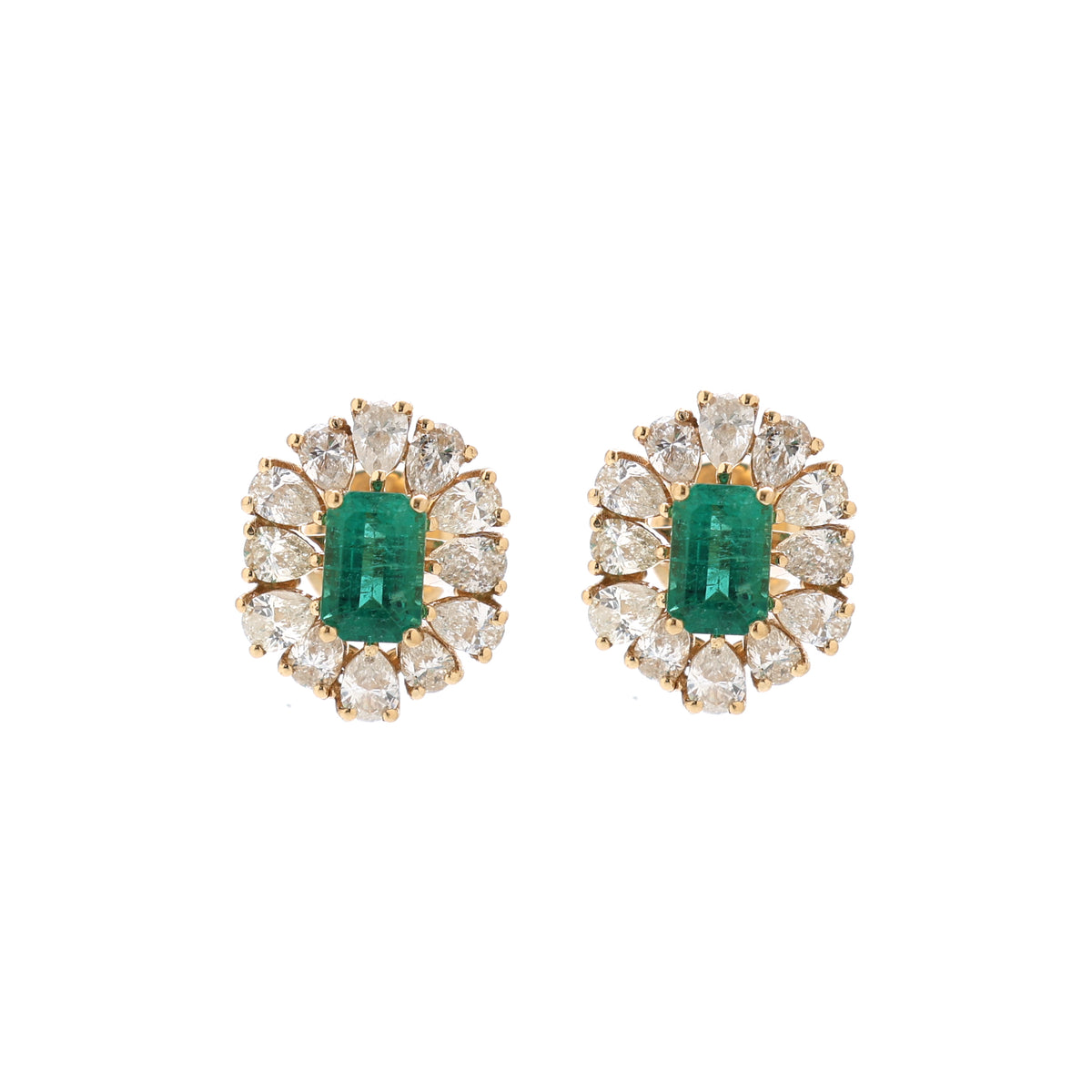 Emerald Diamond Earrings